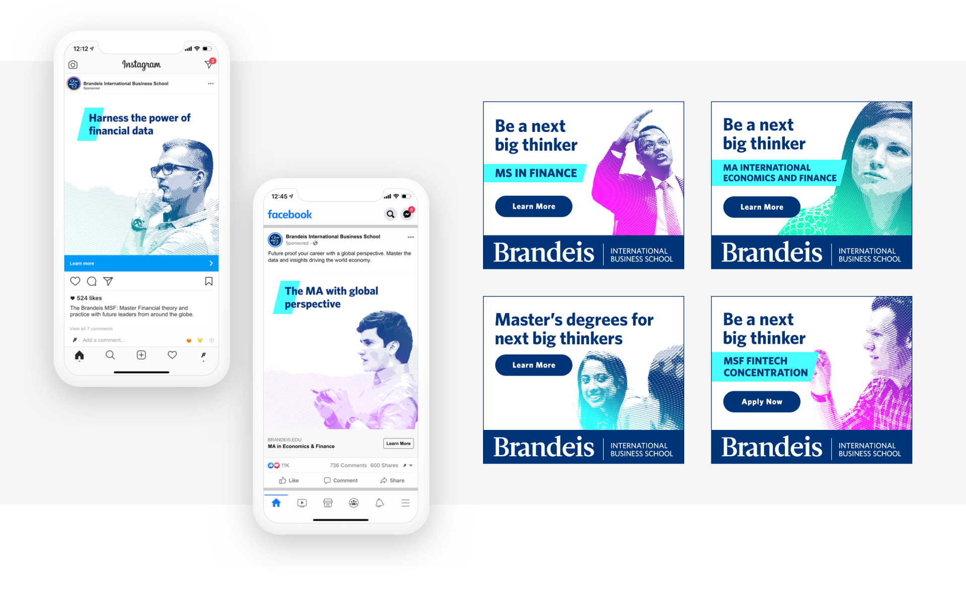 Collage of social advertisements