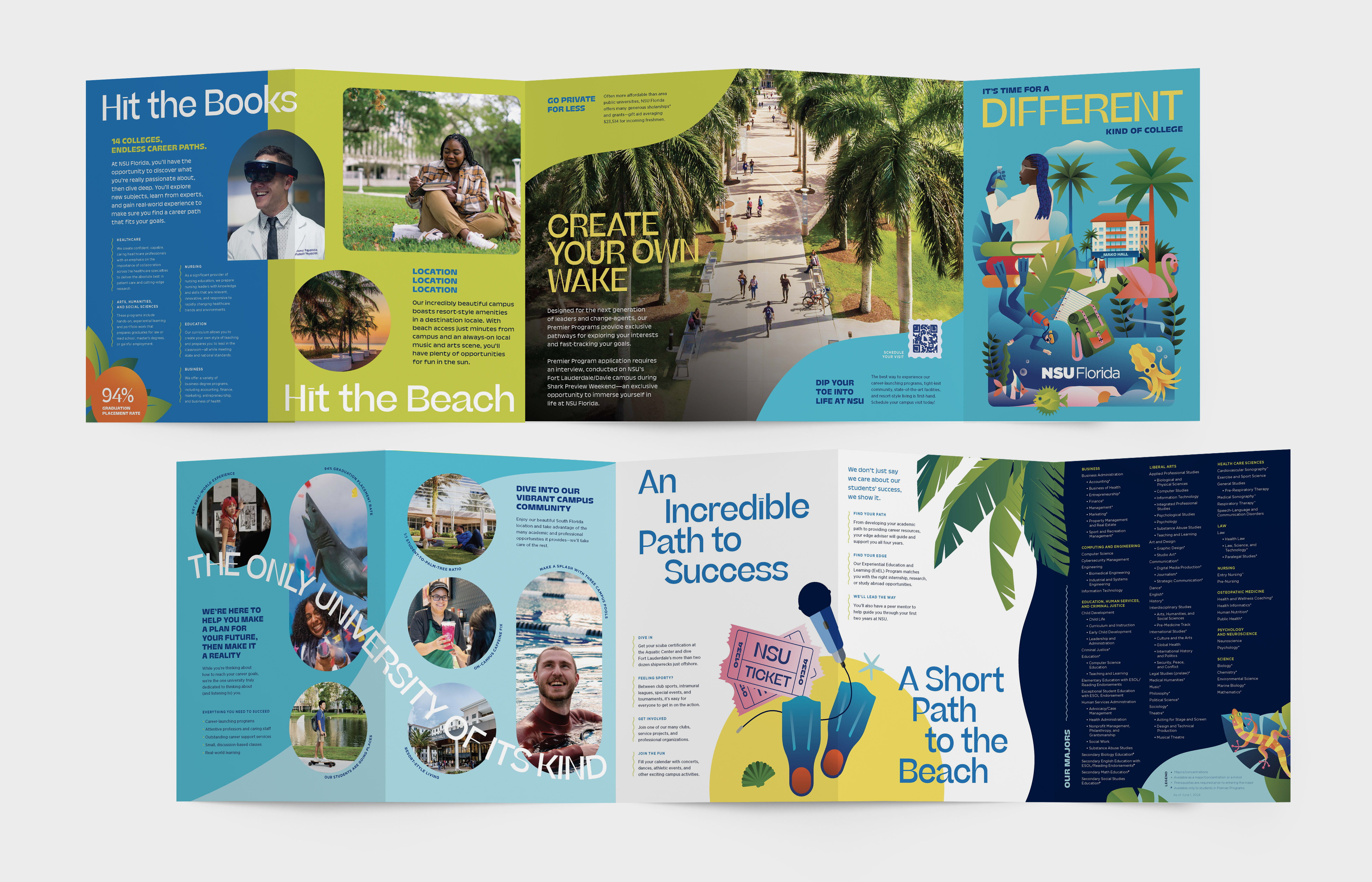 A college brochure for NSU Florida